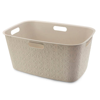 Curver panier à linge softex 45l blanc craie 57x37x27cm