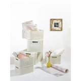 Panier style Curver l avec couvercle ivoire