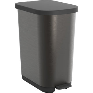 Rotho - poubelle à pédale - 35l - noir