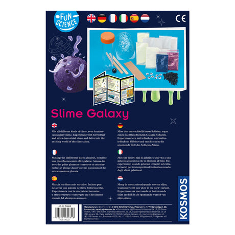 Expérience Cosmos avec du slime extraterrestre
