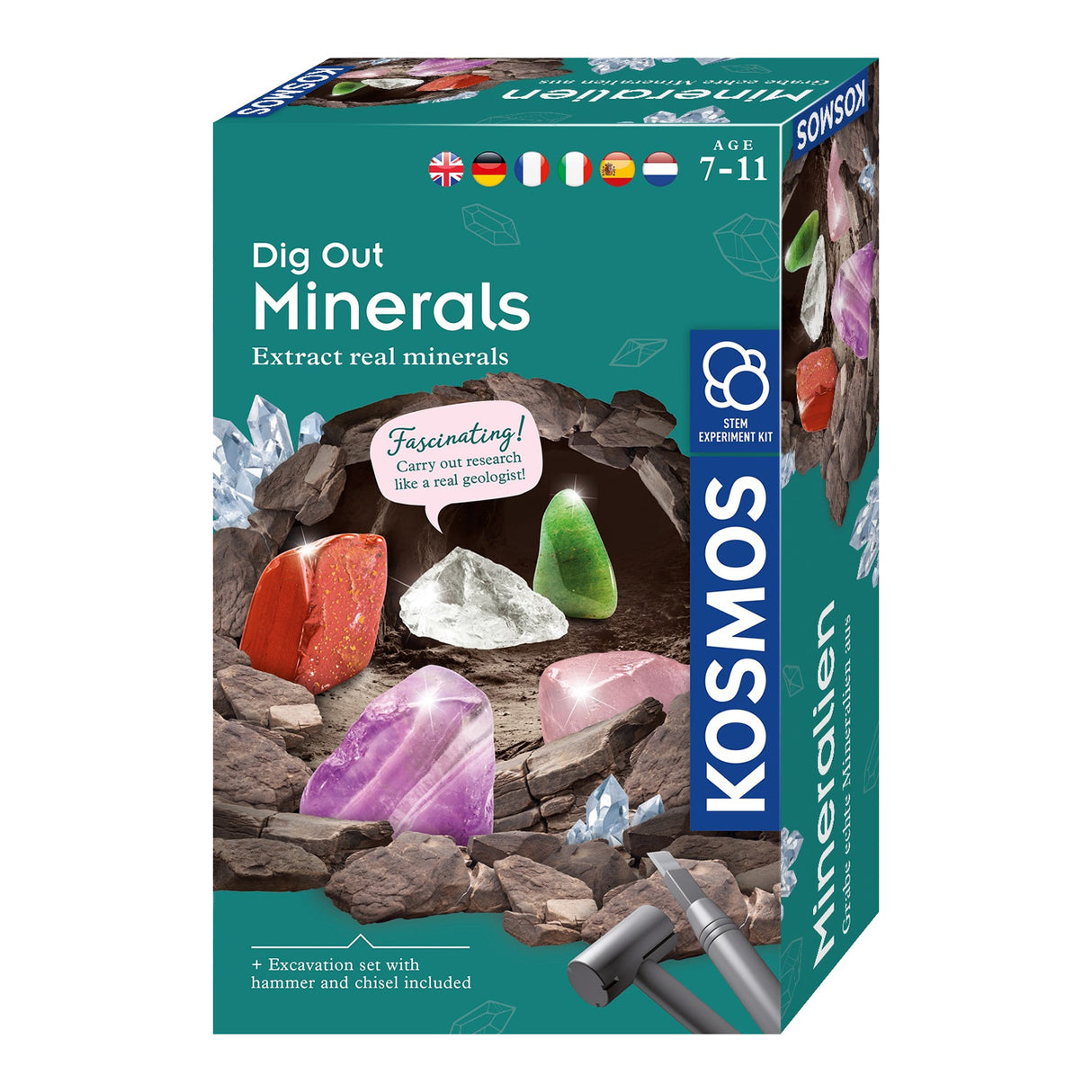 Excavation de minéraux du cosmos