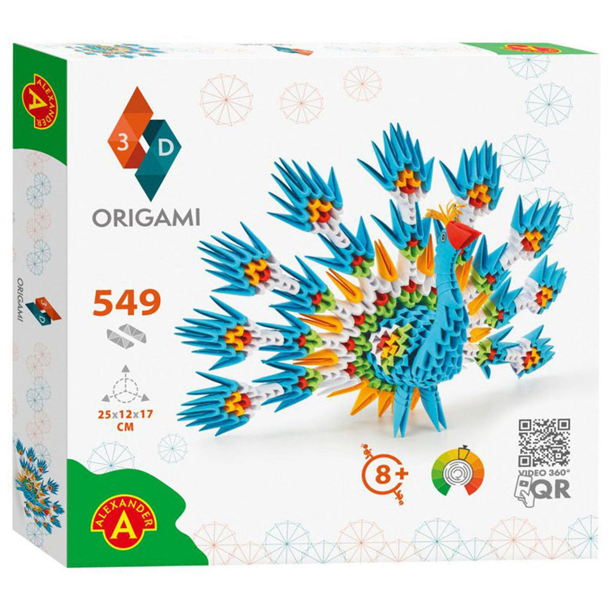 Alexander jouets origami 3d - paon, 549pcs.