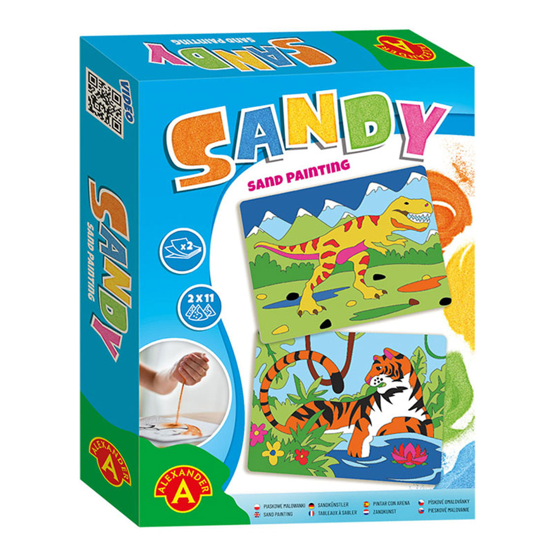 Selecta Sandy Sand Painting Dinosaur et Tiger