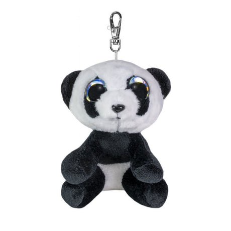 Lumo étoiles peluche porte-clés panda pan - peluche 8,5 cm noir et blanc.