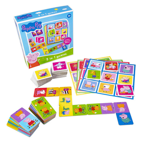 Selecta peppa pig 3n1 mémo loto domino