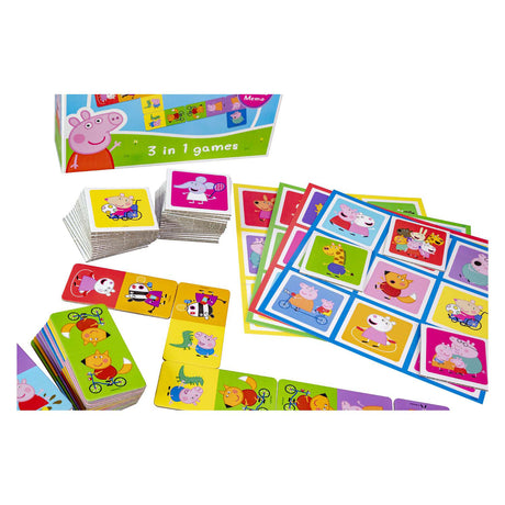 Selecta peppa pig 3n1 mémo loto domino