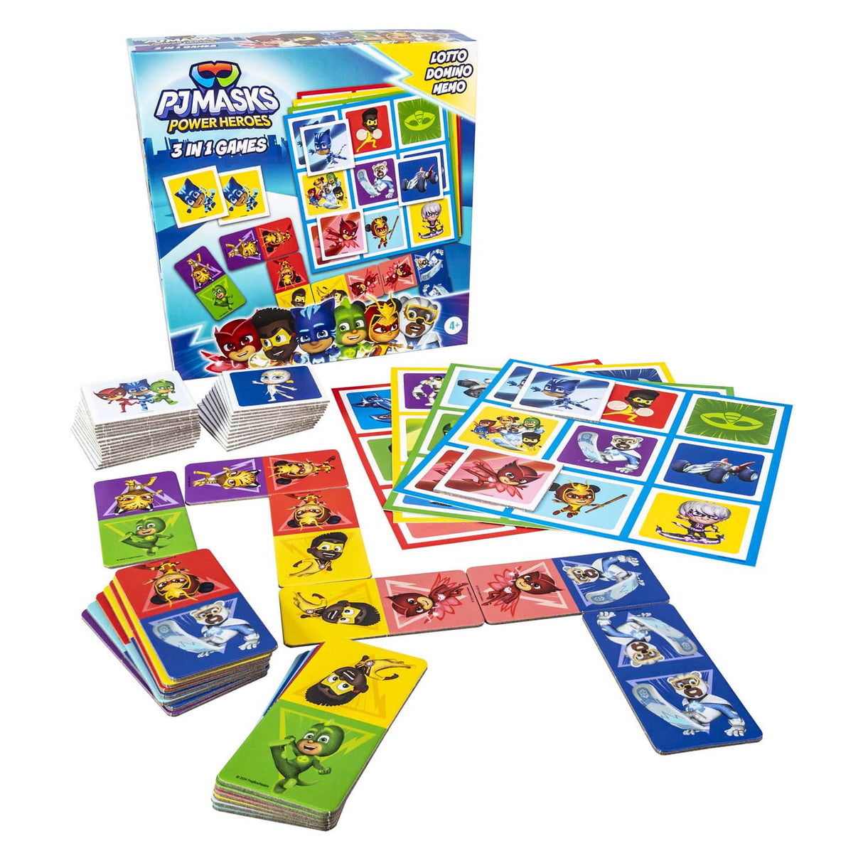 Selecta pyjama masques 3in1 mémo loto domino