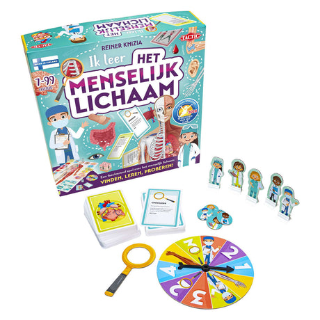Tactique J'apprends : le corps humain - jeu de société - pédagogique - découverte du corps humain et apprentissage de l'anatomie - 2 à 5 joueurs - à partir de 7 ans