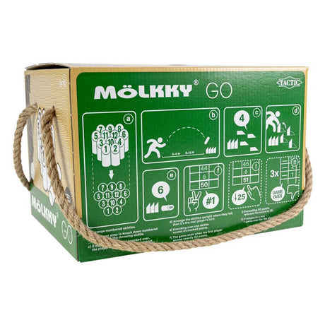 Selecta molkky go jeu de lancer en pin avec 12 cônes