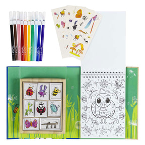 Ensemble de coloriage de la tribu des tigres, créatures de jardin, coloriage amusant pour les enfants - ensemble créatif.