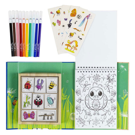 Ensemble de coloriage de la tribu des tigres, créatures de jardin, coloriage amusant pour les enfants - ensemble créatif.