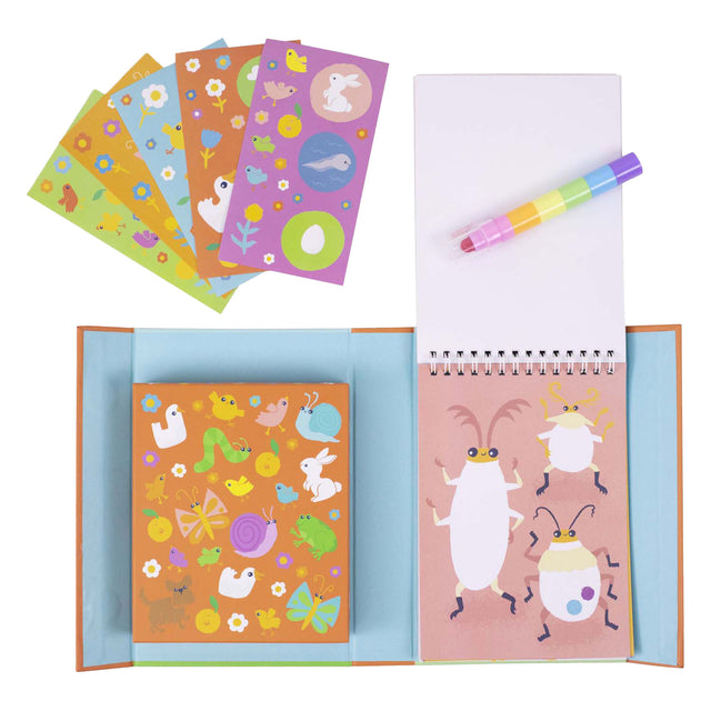 Tigre tribu cire crayon couleur ensemble crayon aventures jardin -