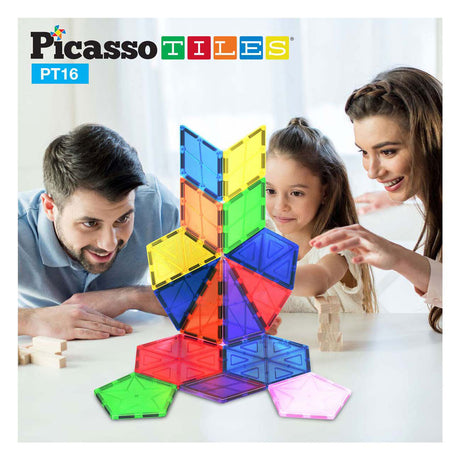 Géométrie Selecta picassotiles - tuiles de construction magnétiques, 16 pcs.
