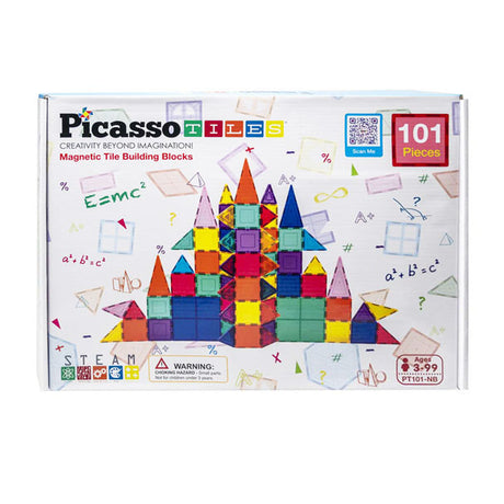 Tactique de tuiles Picasso - jouets de construction - tuiles magnétiques - tuiles magnétiques - ensemble de jeu - jouets à tige - jouets de construction créatifs - 101 pièces - à partir de 3 ans