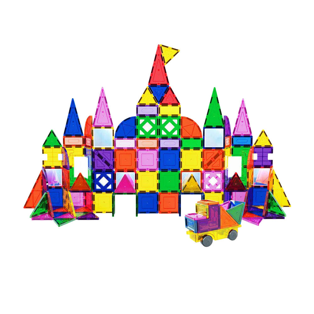 Tactique de tuiles Picasso - jouets de construction - tuiles magnétiques - tuiles magnétiques - ensemble blocs et miroirs - jouets à tige - jouets de construction créatifs - 152 pièces - à partir de 3 ans
