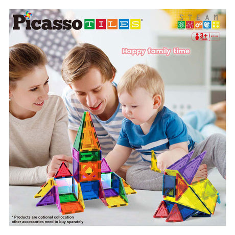 Blocs et miroirs Selecta picassotiles - tuiles de construction magnétiques, 152 pcs.