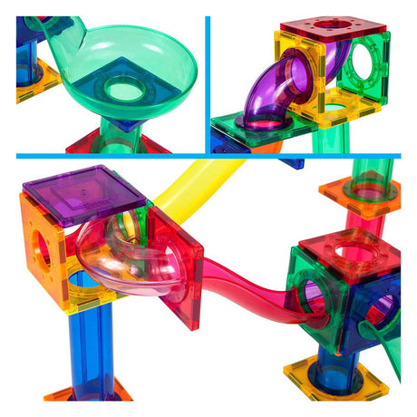 Circuit à billes Selecta picassotiles - tuiles de construction magnétiques - 50 pcs.