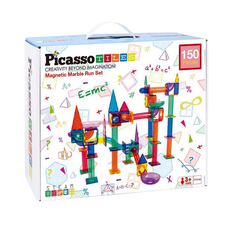 Circuit à billes Selecta picassotiles - carreaux de construction magnétiques, 150 pcs.