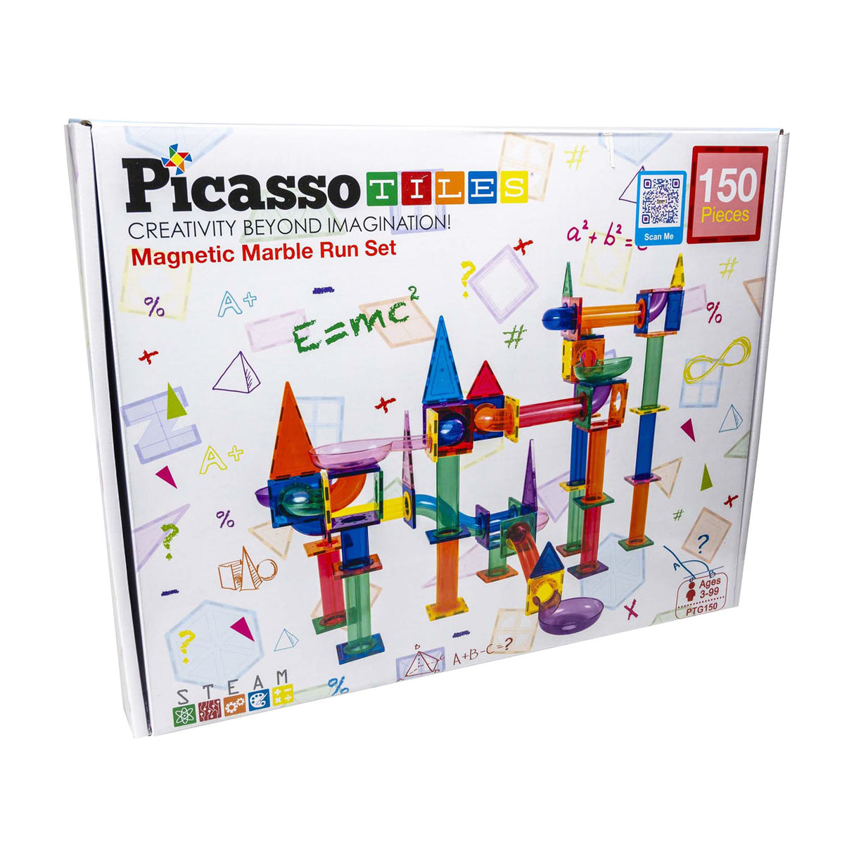 Circuit à billes Selecta picassotiles - carreaux de construction magnétiques, 150 pcs.