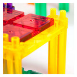 Tactique de tuiles Picasso - jouets de construction - tuiles magnétiques - tuiles magnétiques - piste de course - jouets à tige - piste de course magnétique avec 2 voitures LED - 50 pièces - à partir de 3 ans