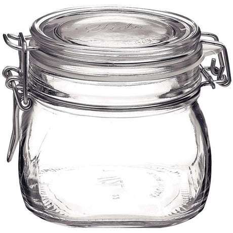 Rocco bormioli pot à pince carré 0,5 l fido pack de 6 pcs
