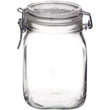 Rocco bormioli pot à pince carré 1,0 l fido pack de 6 pcs
