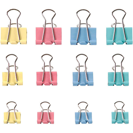 Clips repliables Creativ company, l: 15-19-25 mm, couleurs pastel, 30 div 1 boîte