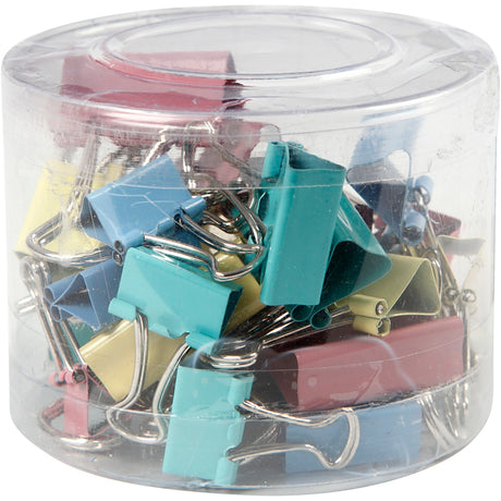 Clips repliables Creativ company, l: 15-19-25 mm, couleurs pastel, 30 div 1 boîte