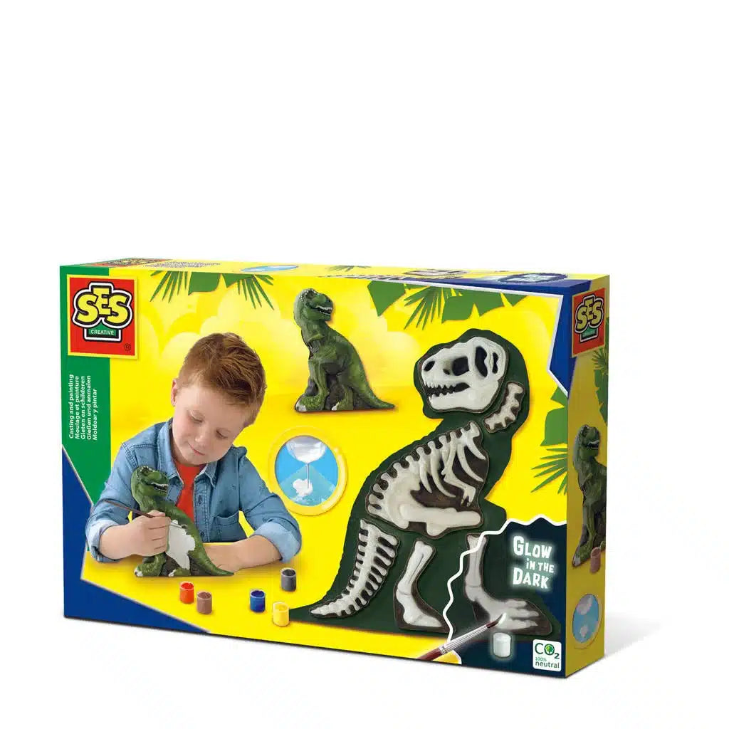 Ses casting et peinture - squelette de dinosaure qui brille dans le noir