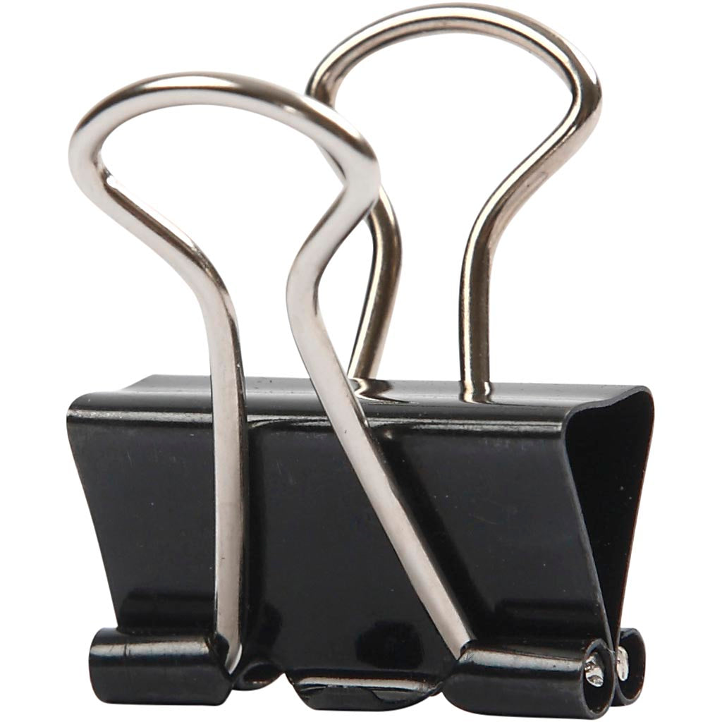 Clips repliables Creativ company, l: 19 mm, noirs, 40 pièces 1 boîte