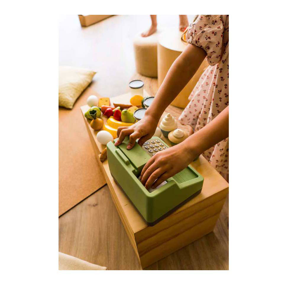 Caisse enregistreuse Dantoy avec panier et accessoires