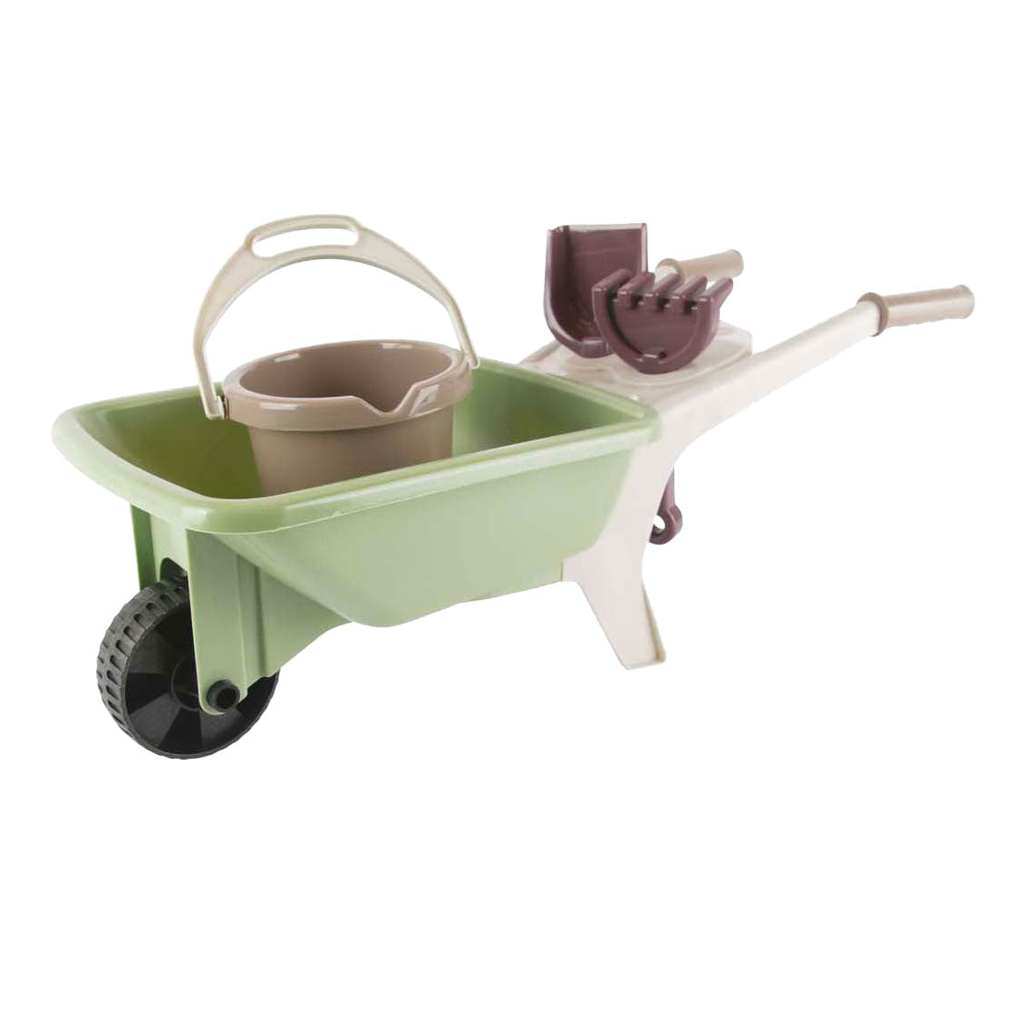 Ensemble de jardinage brouette Dantoy, 4 pièces.