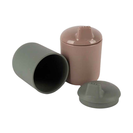 Gobelets anti-altération Dantoy moka vert olive, 2 pcs.