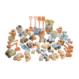 Ensemble de jeu de sable Dantoy avec véhicules, 62 pièces.