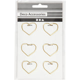 Clips d'entreprise Creativ, coeur, taille 30x20 mm, doré, 6 pièces 1 boîte