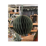 HBx natural living boule de Noël papier 15cm vert