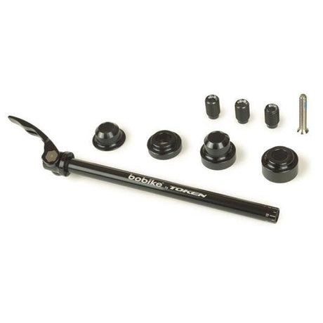 Bobike pièce de remorque de vélo fixation de remorque universelle avec axe traversant 12mm noir