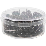 Pin's pour cartes d'entreprise Creativ, l: 17 mm, d 6 mm, noir, 100 pièces 1 boîte