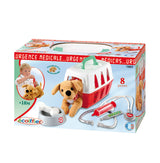 Ecoffier ecoiffier chien avec coffret de soins - jouet avec panier de voyage - 1,5+ ans