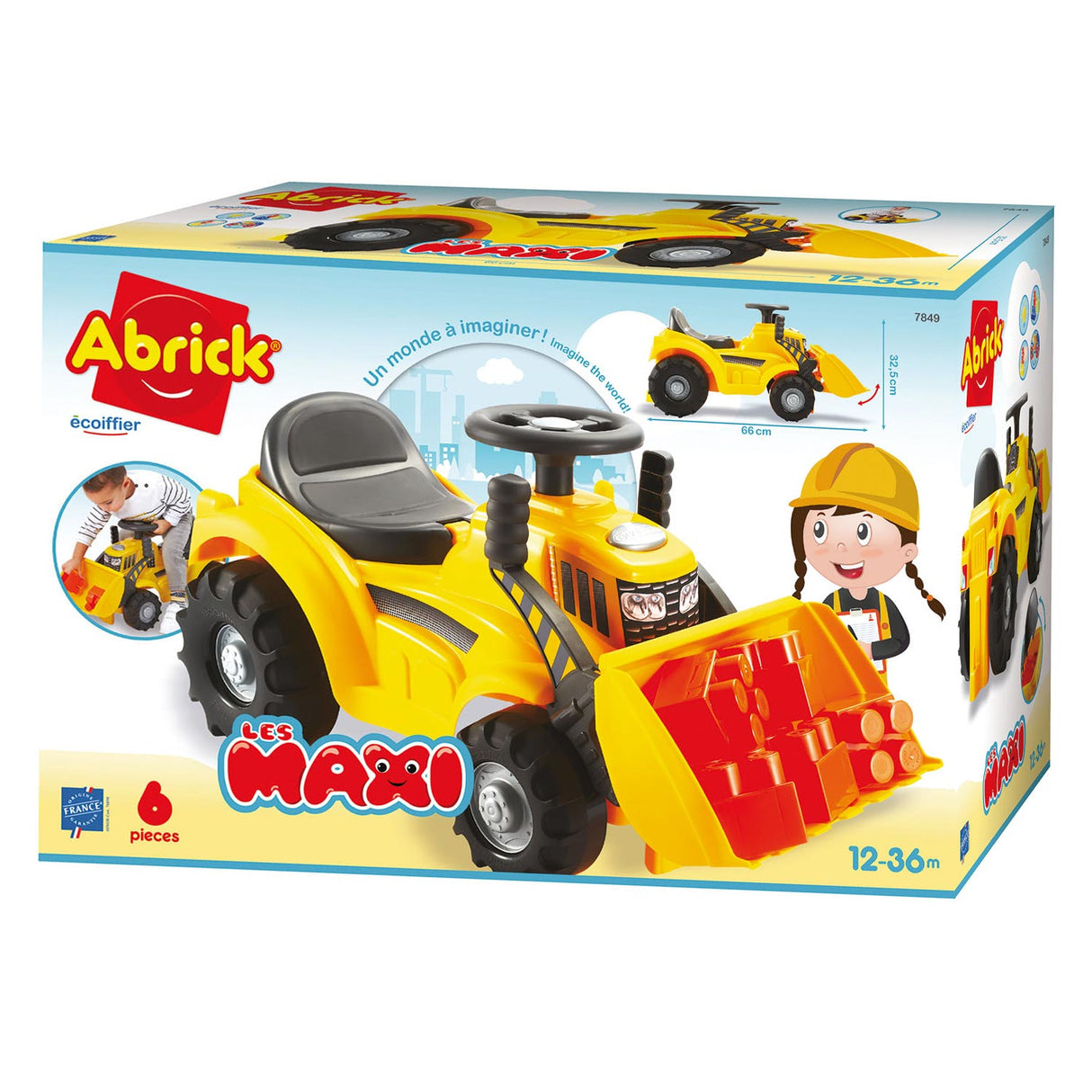 Abrick Maxi Walking Tractor con caricatore anteriore