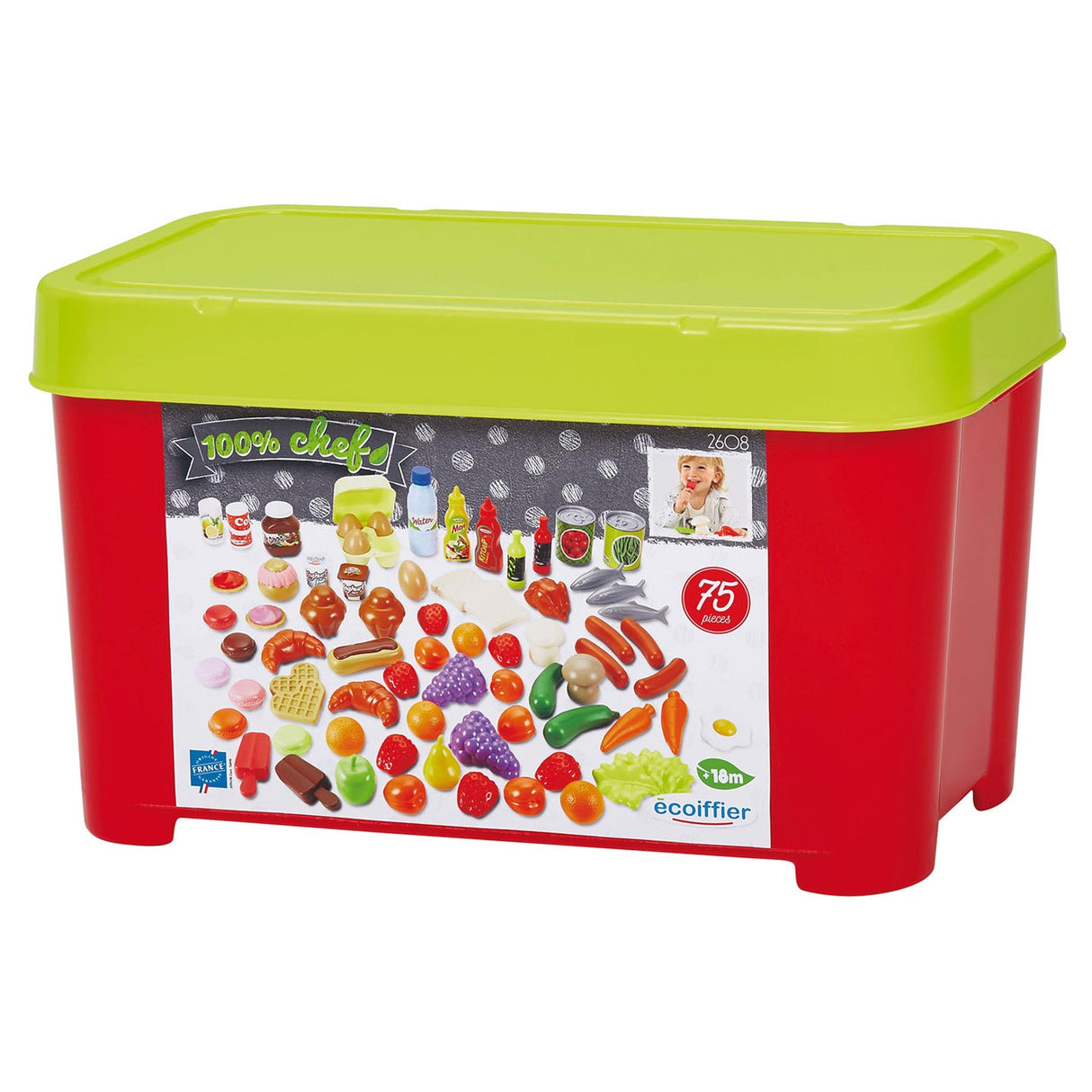 Ecoiffier 100% chef toy food, 75dlg.