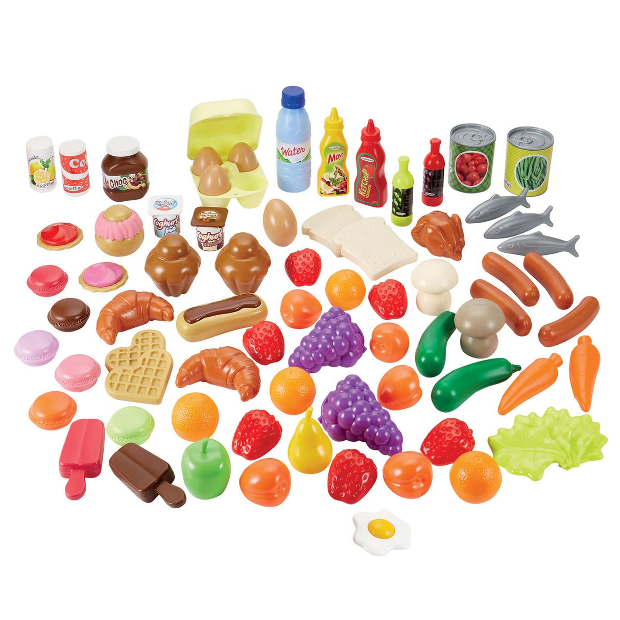 Ecoiffier 100% chef toy food, 75dlg.