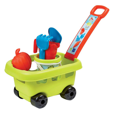 Ecoffier ecoiffier bac à sable set seau spatule grabki arrosoir moule + chariot sur roulettes