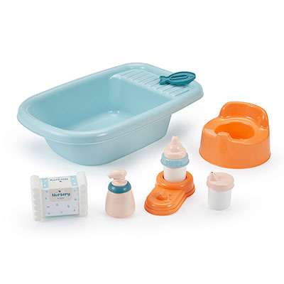 Ecoiffier doll bath with accessories