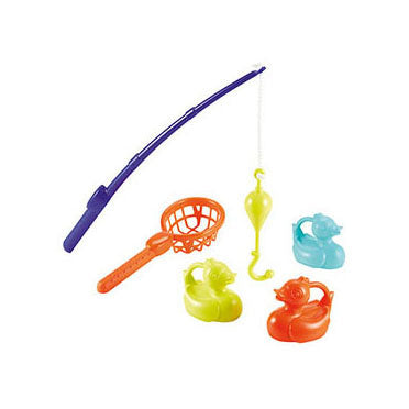 Gibier de pêche Ecoiffier aux canards avec épuisette - 5 pièces.