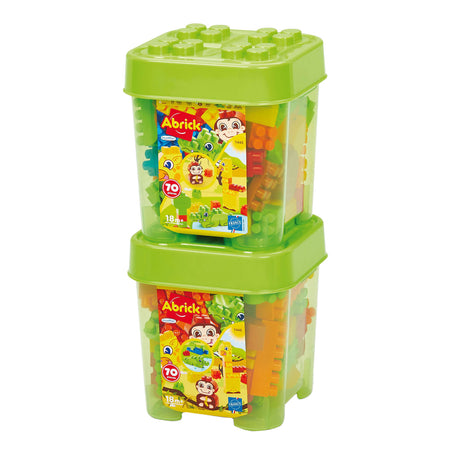 Abrick Building Blocks Jungle dans la boîte de stockage, 70dlg.