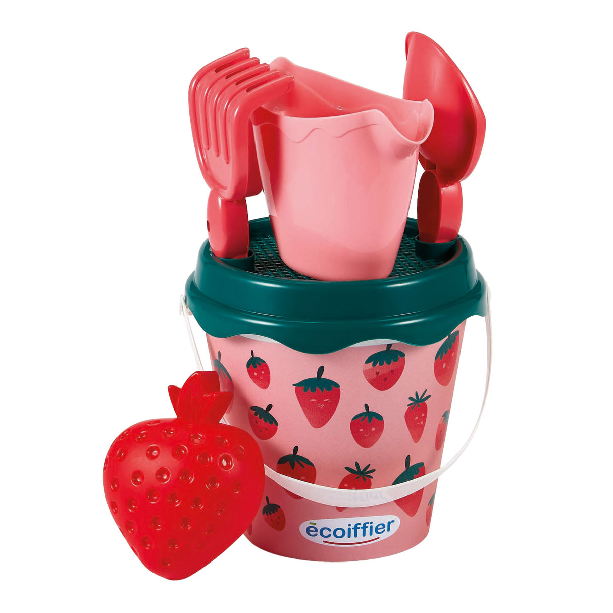 Ensemble de plage aux fraises Ecoiffier, 6 pièces.