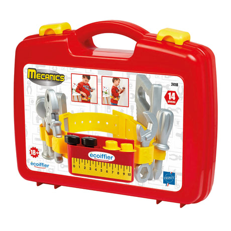 Ceinture à outils Ecoiffier en coffret avec accessoires, 14 pcs.