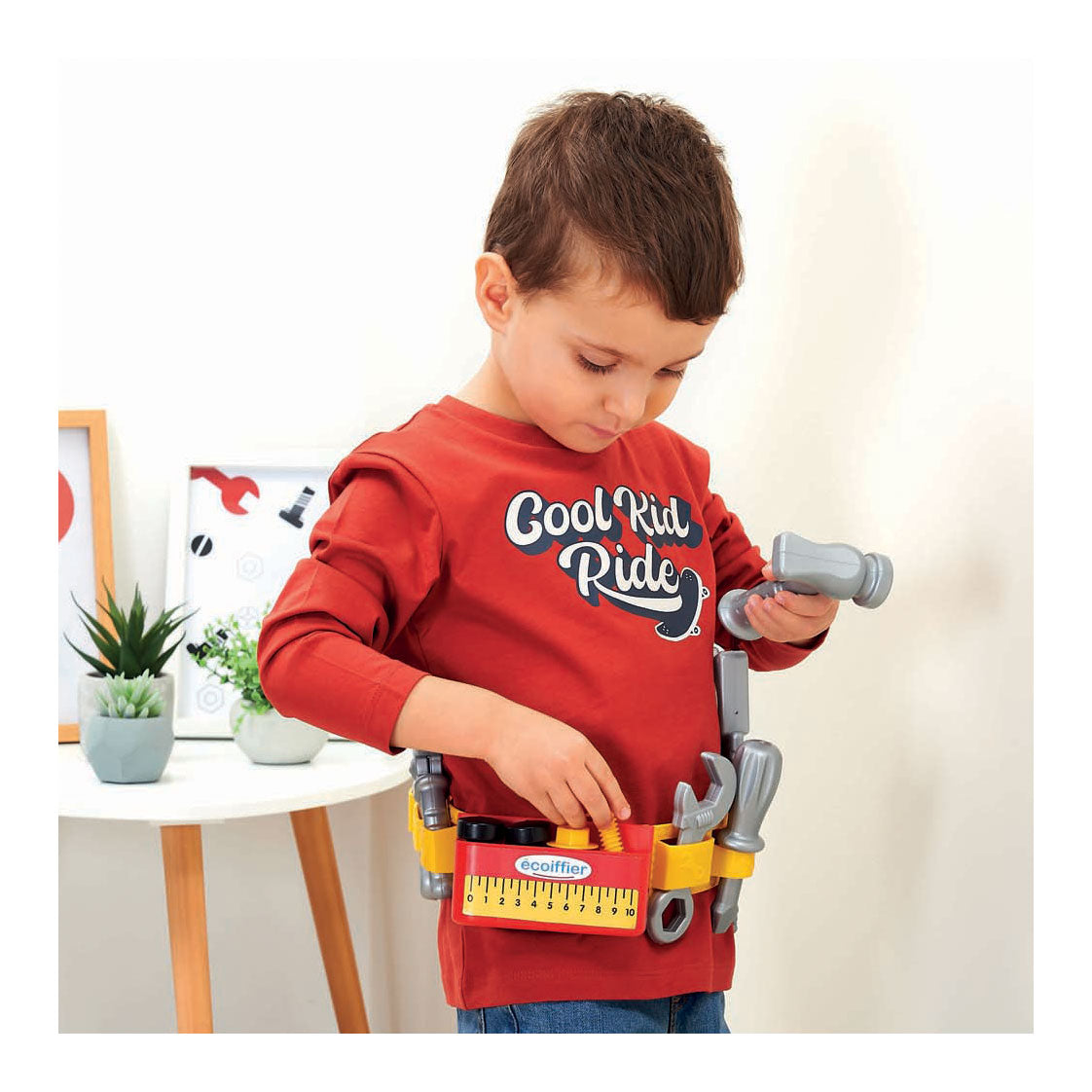 Ceinture à outils Ecoiffier en coffret avec accessoires, 14 pcs.