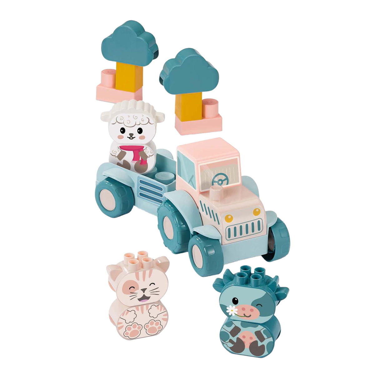 Abrick Ecoiffier Baby my first tractor with funny animals, 25dlg.